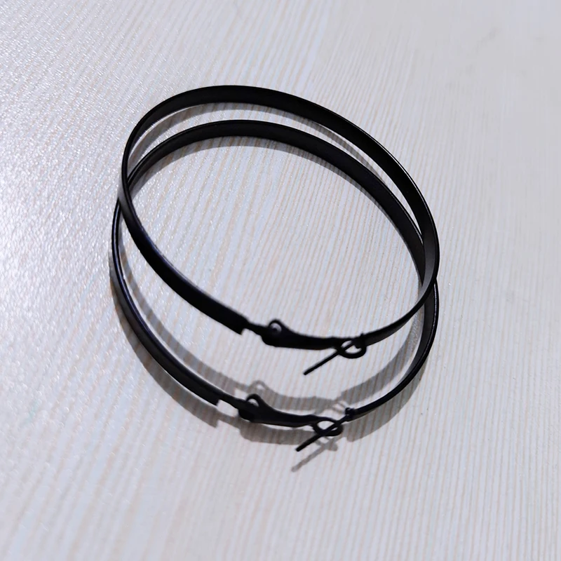 BLIJERY New Fashion Black Hoop Earrings for Women Jewelry Punk Big Circle Earrings Basketball Brincos Femme Gift