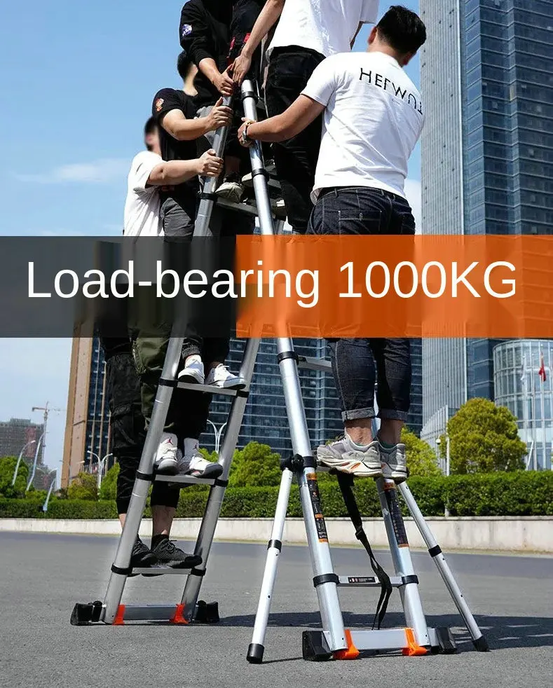 4.1+4.1M /8.2M Aluminum Multifunctional Foldable Telescopic Anti-tilt Engineering Ladder