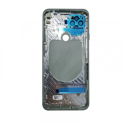 OEM Middle Frame With Side Buttons Back Cover with Camera Glass Replacement  for Google Pixel 5