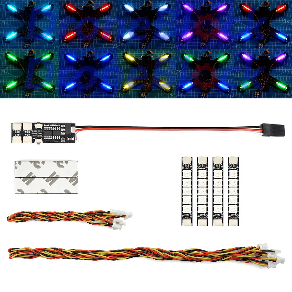 Super Bright RGB LED Lights for FPV Drone Quadcopter Hexacopter Octacopter WS2812B