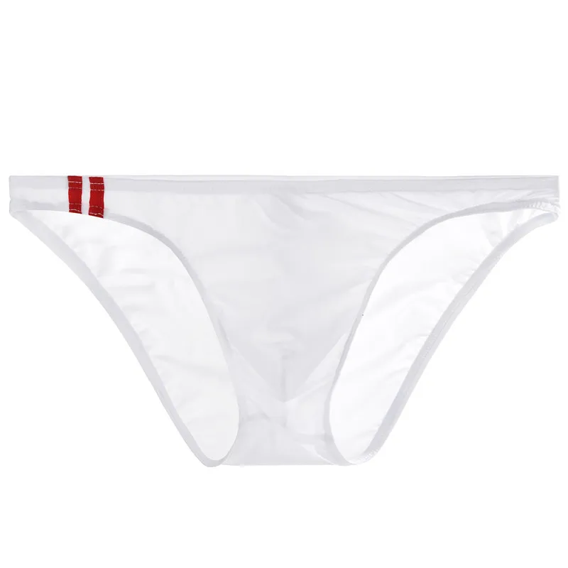 Ropa interior Sexy transpirable para hombre, calzoncillos transparentes, lencería de tiro bajo, parte trasera en T, Tanga Sexy transpirable