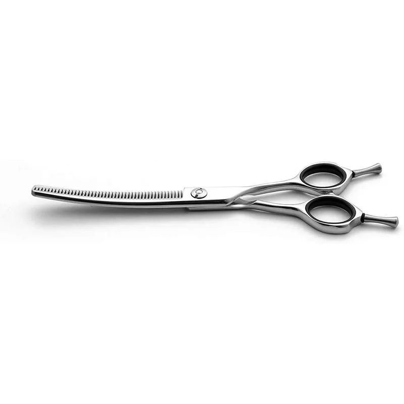 

6.5 inch v-shape teeth upward Curved Thinning Shear for Dogs Pet Grooming Curved Blending Shear