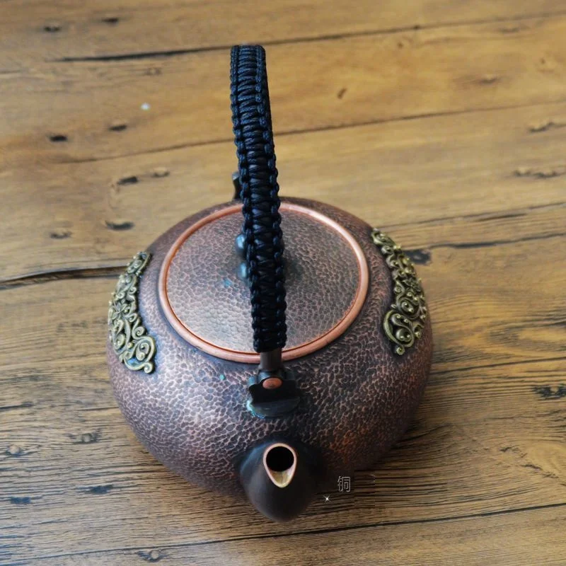 Pure Copper Teapot Kung Fu Water Kettle Retro Thick Handmade Top Grade Gift