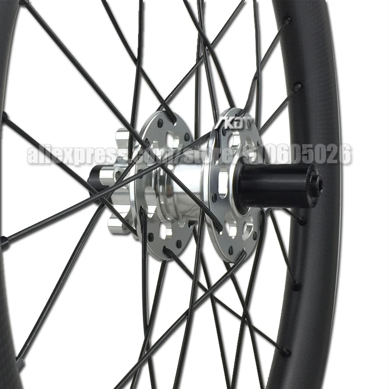 Carbon Fiber 18 Inch Wheel Set 25mm Clincher Carbon Wheels 18 355 Disc Brake 8/9/10/11 Speed 18\