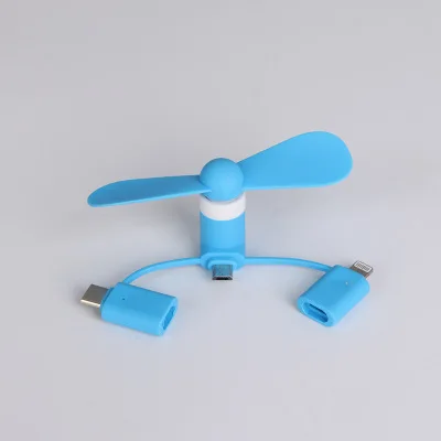 3-In-1Mini usb Fan tipi C mikro usb Mini Fan soğutucu iPhone Samsung Xiaomi Huawei HTC cep telefonu yüksek kalite usb soğutma fanı