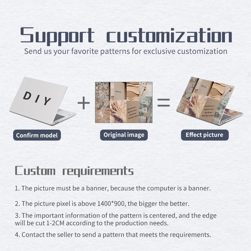 DIY ภาพฝาครอบสกินแล็ปท็อปสติกเกอร์ผิวไวนิล11.6 "13.3" 14 "15.6" 17.3 "สำหรับ macbook/Lenovo/Acer/HP ตกแต่งรูปลอก