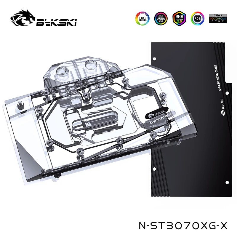 Bykski Watercooler สำหรับ ZOTAC Geforce RTX 3070 X GAMING OC 8G/คู่ขอบด้านหลังแผ่น,เต็มรูปแบบ,บล็อก N-ST3070XG-X