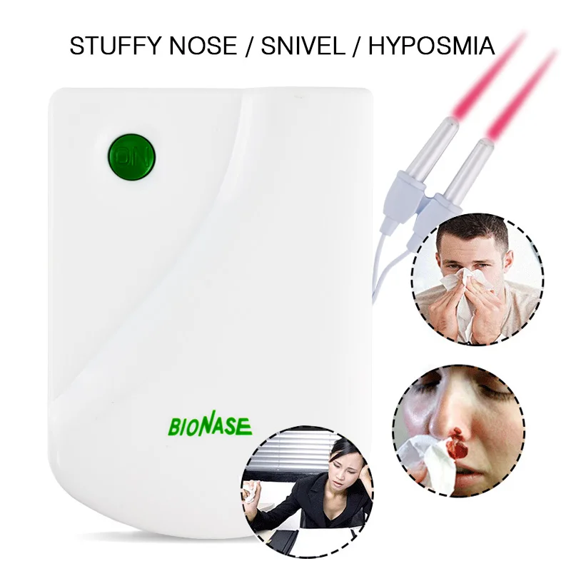 Pulsed Laser Nose Massager Hay Fever Bionase Nose Rhinitis Sinusitis Cure Infrared Therapy Nasal Health Care Machine Instrument