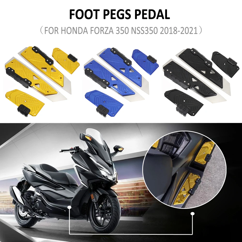 

For Honda Forza350 NSS350 NSS 350 2018 2019 2020 2021 Motorcycle Footrest Footboard Step Footpad Pedal Plate Foot Pegs