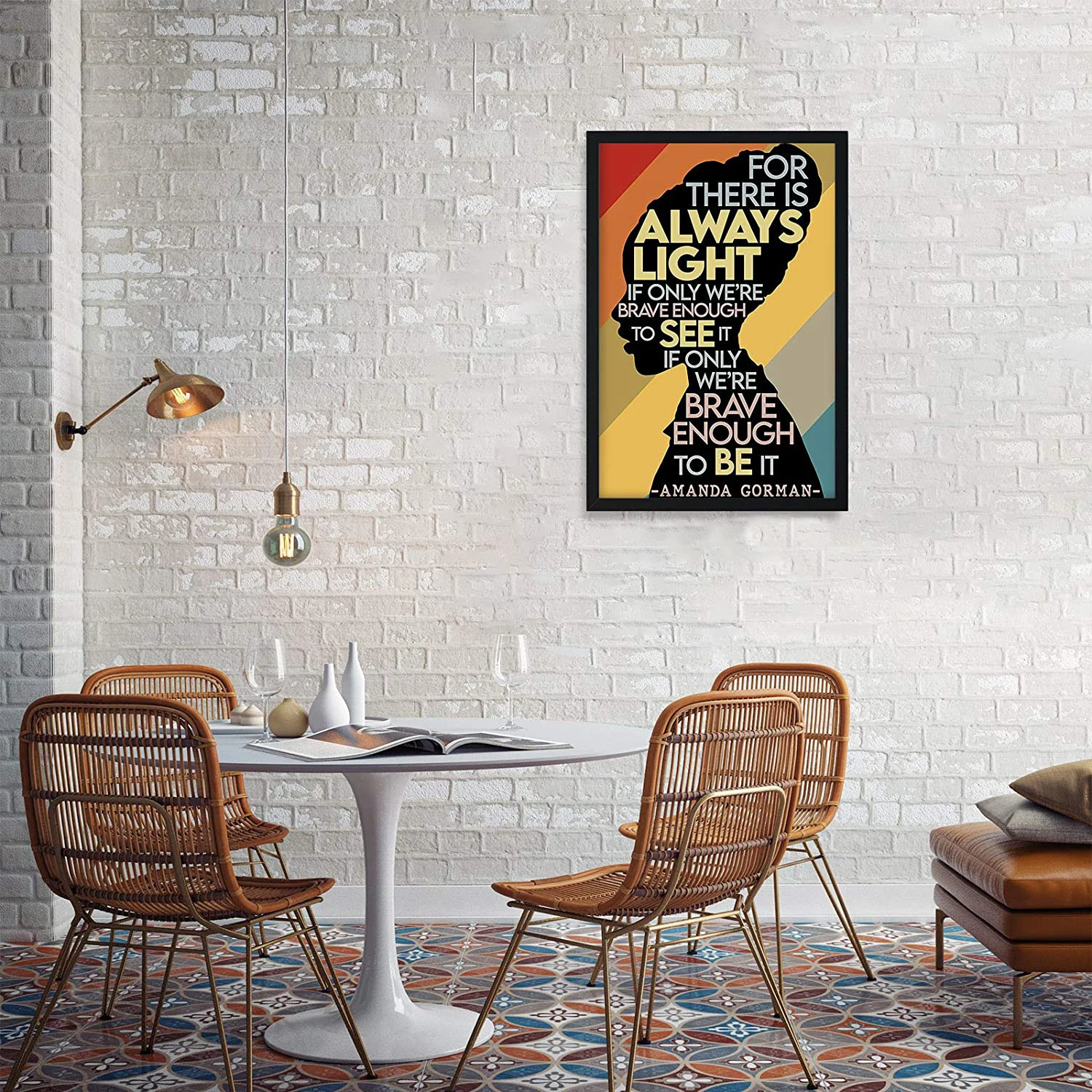 HD print Amanda Gorman (Amanda Gorman) poster canvas painting mural living room home decoration picture