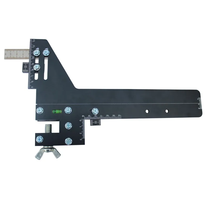 Aluminium Alloy Elevator Guide Ruler Guide Rail Positioning Ruler Elevator Rail Ruler with Scale Single Track