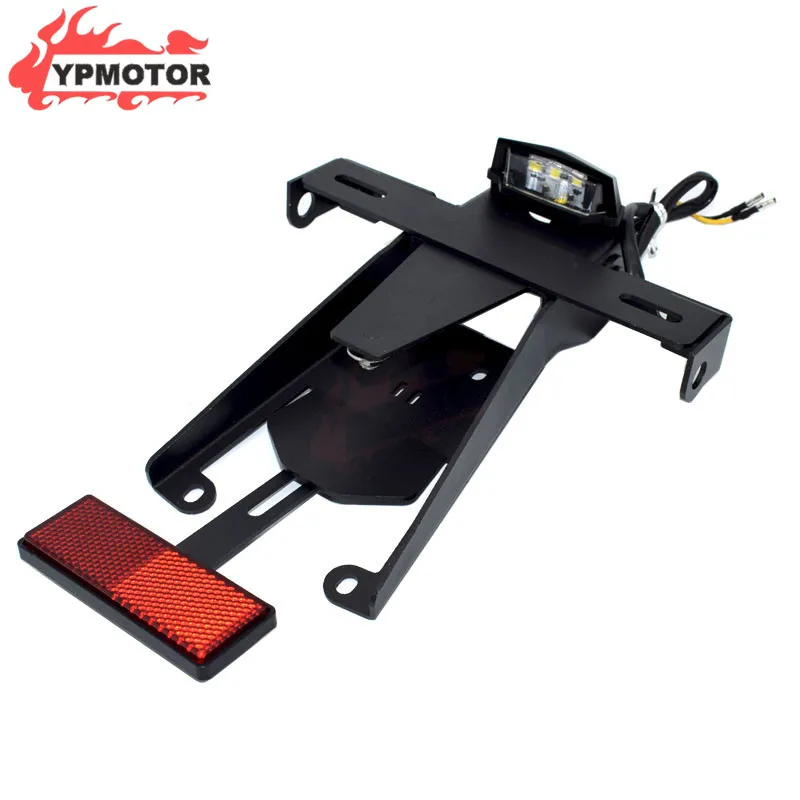 Sport Bike Registration Licence Number Bracket Plate Holder Support Stander W/ LED For DUCATI 899 959 1199 1299 Anigale / S / R