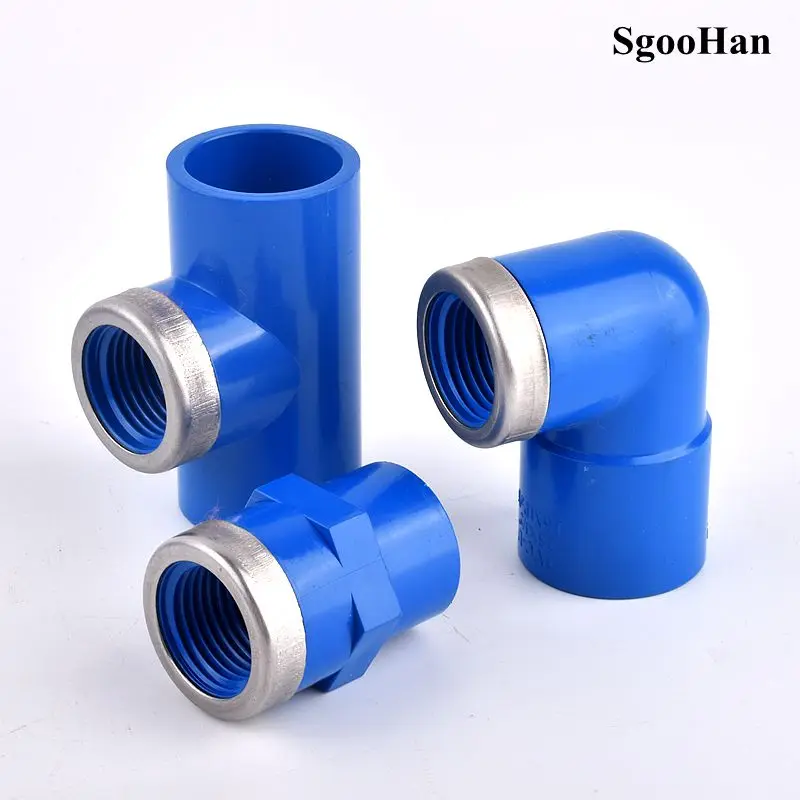 I.D 20~63mm To 1/2″~ 2″Inch Female Thread Direct/Elbow/Tee Aquarium Fish Tank Adapter Garden Irrigation Water Pipe Fittings