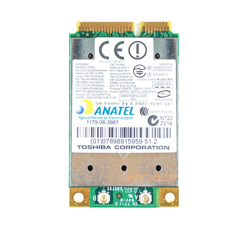 AR9280 AR5BHB92 dual band 2.4GHz / 5GHz 802.11a/b/g/n 300Mbp wireless wi-fi mini-pci-e card module WiFi for ASUS ACER