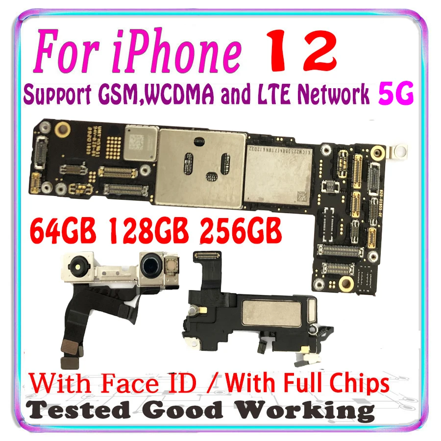 High Quality Original For iPhone 11 Motherboard With Face ID 64GB 128GB 256GB For iPhone 12 11 Pro Max Main Board Clean iCloud