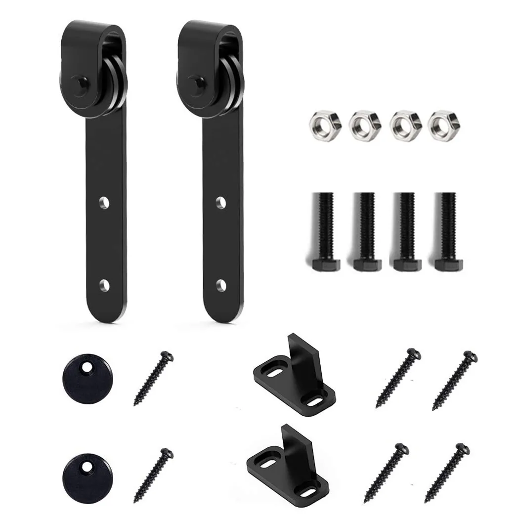 1 Bộ Tủ Trượt Kho Thóc Cửa Phần Cứng Bộ Siêu Mini Cửa Trượt Phần Cứng Phần Cứng Bộ Đầu Gắn Móc Treo Theo Dõi Tủ Quần Áo