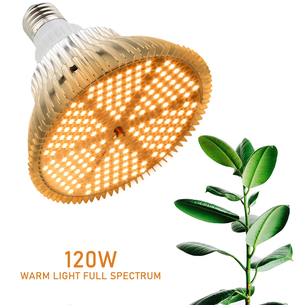 

180LEDs 120W LED Grow Light Warm White Plant Phyto Lamp Led Bulb for Plants Flowers Garden Indoor Growing Tent Greenhouse E27