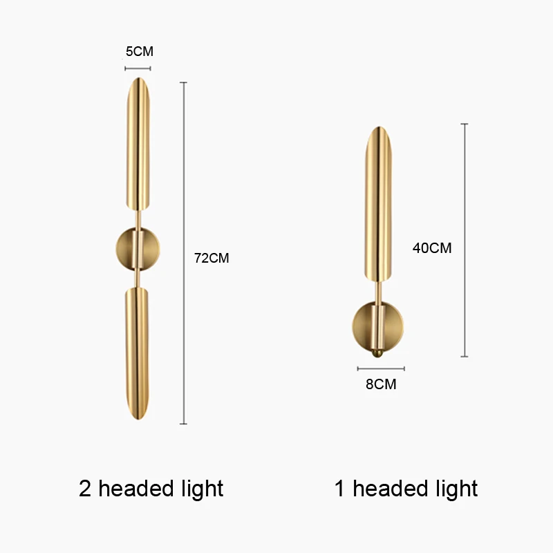 2 pieces Modern LED wall sconce reflect light TV television background wall lamp up down bronze golden wall lamp LED for bedroom