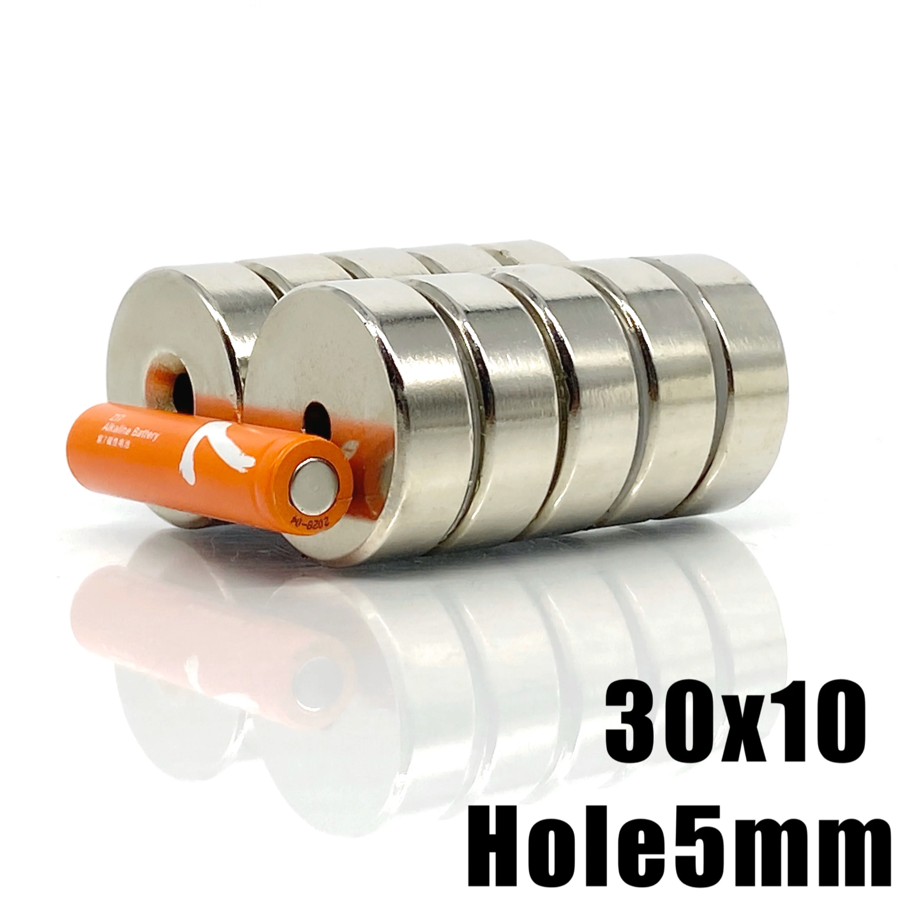 1~20pcs 30x10-5 N35 Powerful Magnets 30*10 mm Hole 5mm Permanent Round Countersunk Neodymium Magnetic Magnet 30X10-5mm 30*10-5mm