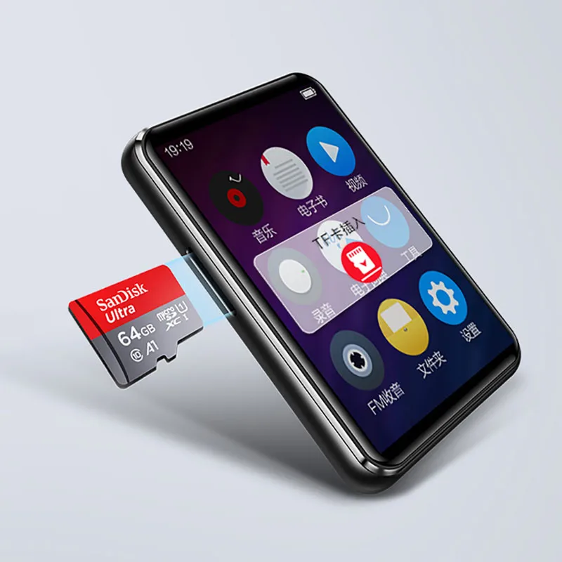 Newest Benjie X5 Bluetooth 5.0 MP3 Player Built-in Speaker Full HD 2.5inch Color Touch Screen  Lossless Music HIFI Player