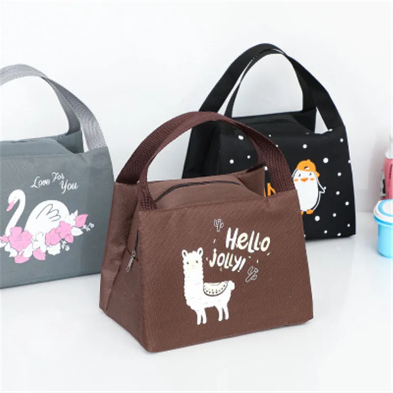 Portable Insulated Thermal Food Picnic Lunch Bag Box Tote Cartoon Tote Food Fresh Cooler Bags Pouch For Women Girl Kids Children