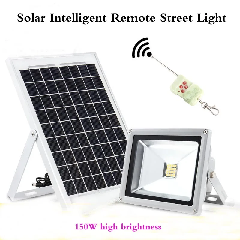 

Solar street light 150 W high brightness Project Light Courtyard Street Park Factory Intelligent Remote Floodlight