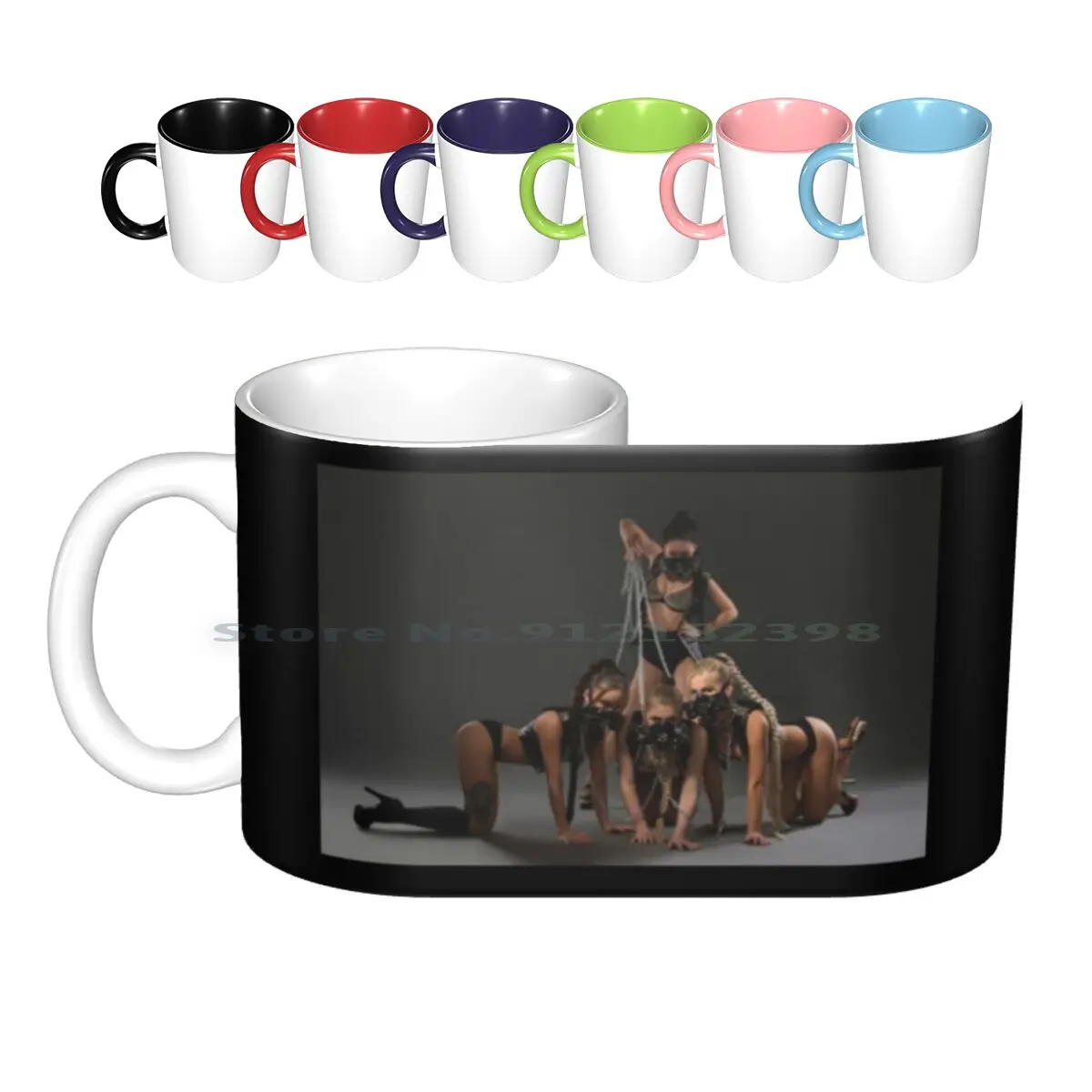 Lesbian Femdom / Lesbian Femdom / Lesdom Design Ceramic Mugs Coffee Cups Milk Tea Mug Femdom Dominatrix Mistress Chastity Slave