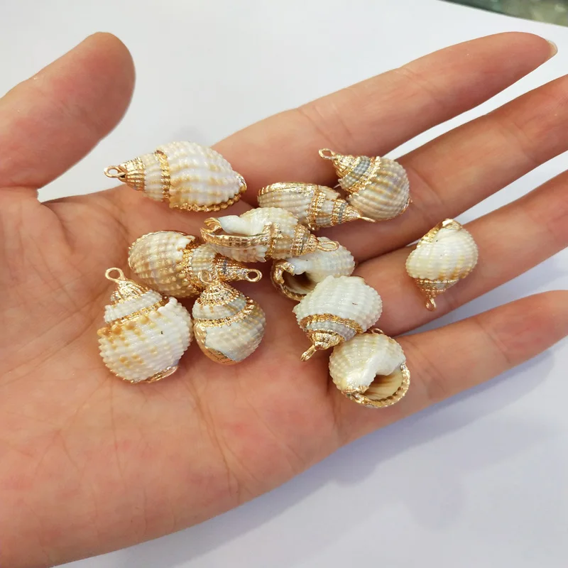 Natural shell Conch shape Pendants Exquisite charms for Jewelry Making DIY Bracelet earring Necklaces Accessories 12x40-16x30mm