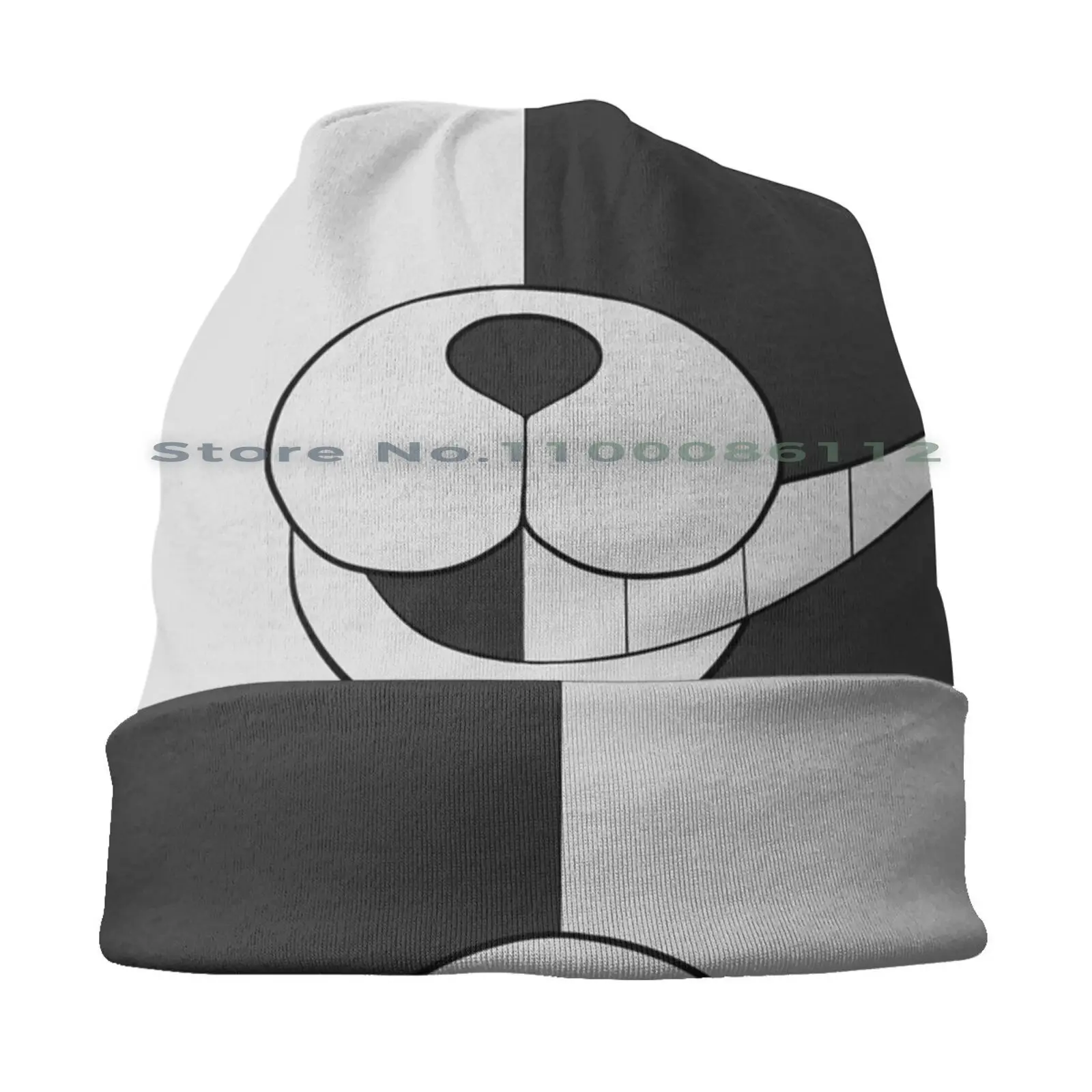 Monokuma Beanies Knit Hat Danganronpa Monokuma Junko Enoshima Fanart Anime Manga Stayhome Cosplay Quarantine Staysafe Nhs Funny