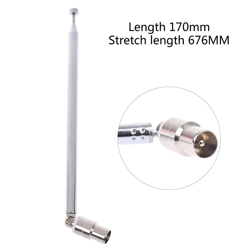 Telescopic DVB-T Antenna 7 Sections 15dbi DVB-T TV HDTV Radio DVD Antenna