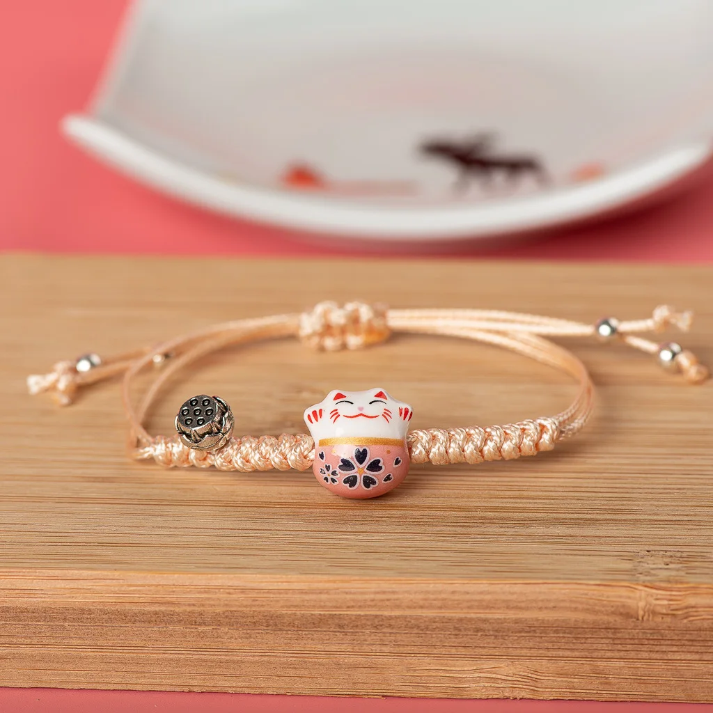 Cute Ceramic Pendant Bracelet Hand-Wowen Cermaic Beads Bracelets Bangles For women Wholesale #XN034