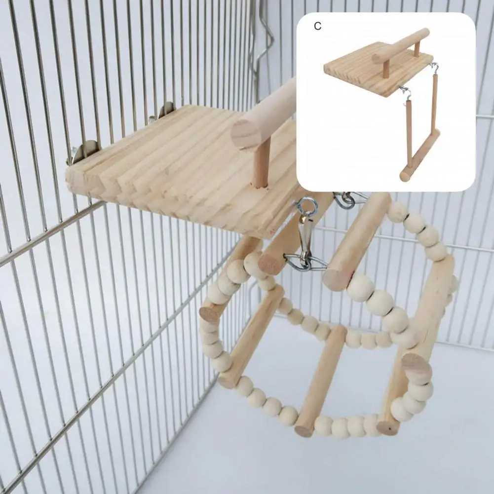 Деревянная игрушка хомяк с гладкой поверхностью, игрушечная лестница для домашних животных, маленькое животное Sepak игрушка-такро