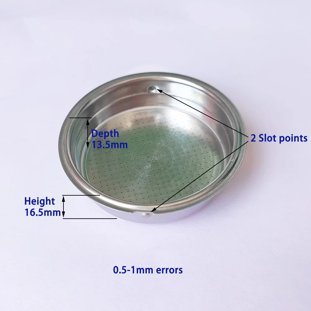 51mm Single-Cup Coffee Machine Pressurized Filter Basket for Household Coffee Maker Accessories Stainless Steel Powder Bowl