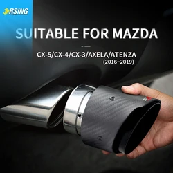 1piece genuine  Carbon Fiber matte Black Exhaust tip for Mazda CX-5 cx-4 cx-3  Axela ATENZA car accessories Muffler pipe