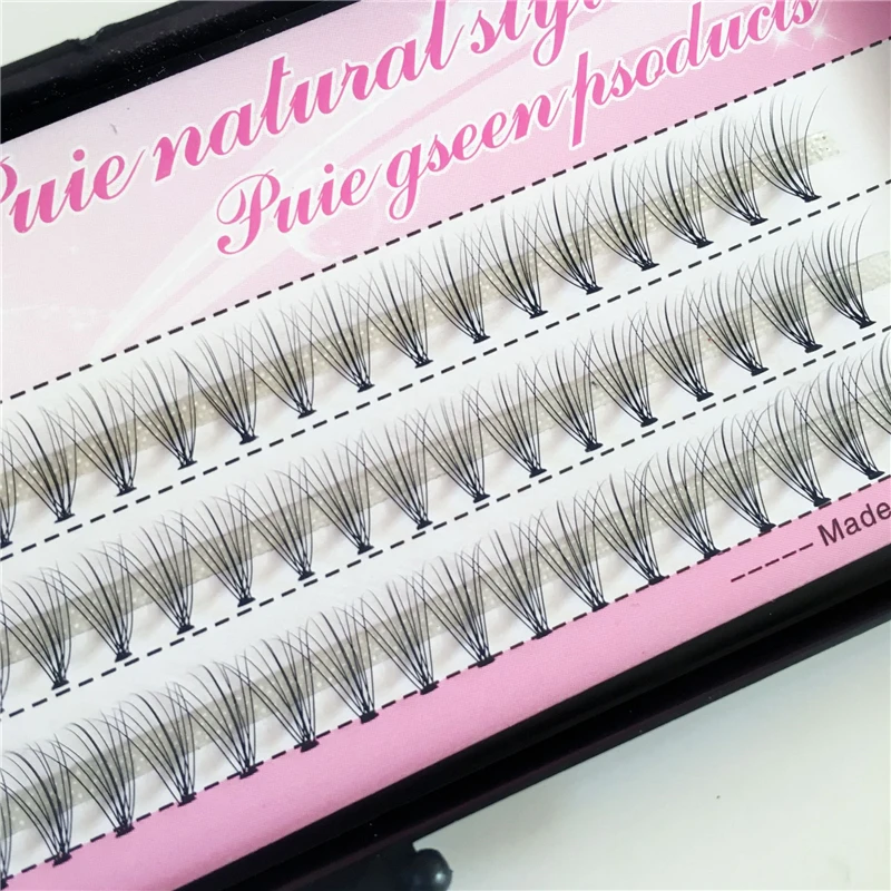 Una caja de 60 racimos de pestañas postizas 10D Naturales Extensión de pestañas personal Herramienta de extensión personal Maquillaje profesional de ojos 5