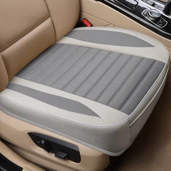 Funda de asiento de coche, accesorio para automóvil con cojín de lino universal transpirable para la mayoría de asientos de Sedan y SUV de cuatro puertas, protección ultra lujosa