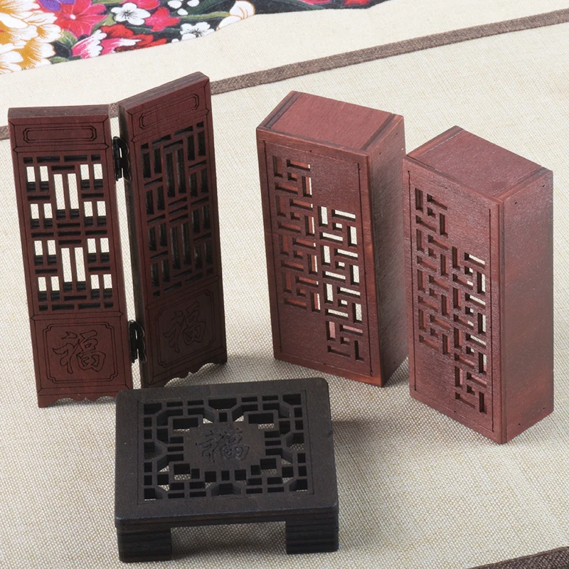 Familie Speelgoed Moeder Tuin Mini Scherm Ornament Chinese Stijl Meubels Simulatie Holle Retro Tafel Cadeau voor Baby Holle Doos