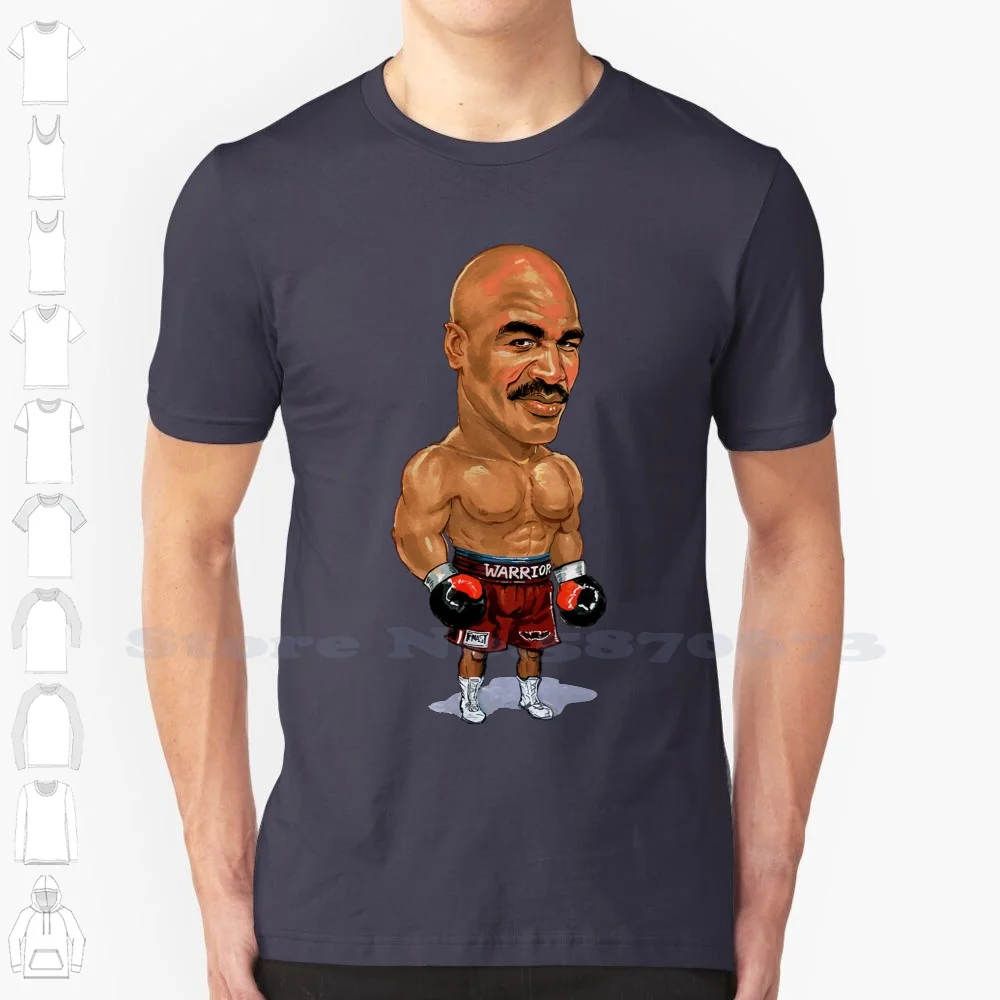 Holyfield The Warrior 100% Cotton T-Shirt Sting Bee Float Butterfly Evander Holyfield 90S 60S Smokin Joe Frazier Iron Mike