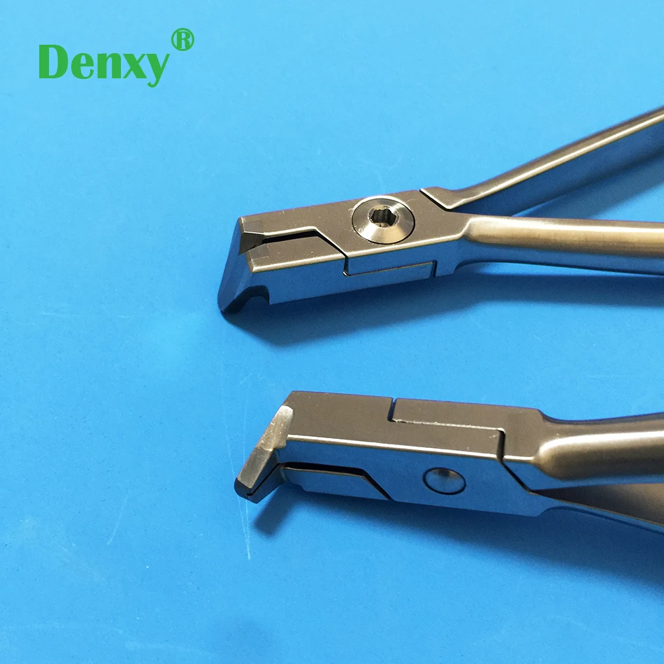 Denxy 1pc Dental wysokiej klasy dentysta szczypce przecinak do końca dystalnego ortodontyczne narzędzia Ortho ze stali nierdzewnej ortodontyczne