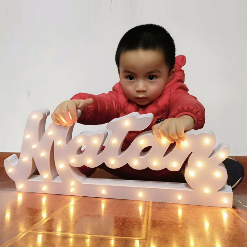 

Custom Name Sign Letter LED Light Signboard, Door Cover Lit Night, LED Growth Light, Wall Decoration, Bedroom, Wedding Jewelry