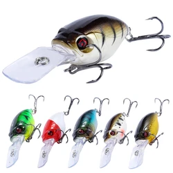 1pc Crankbait Fishing Lures Wobblers 3D Eyes 7.5cm 11.5g Artificial Plastic Bass Hard bait Minnow Pesca Carp Fishing Tackle