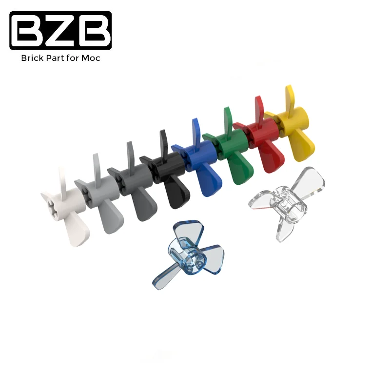 BZB MOC 6041 2.9 x 3.2 x 1.2 Propeller Three Pieces 3 Inches High-tech Building Block Parts Bricks Kids Technical DIY Toys Gifts