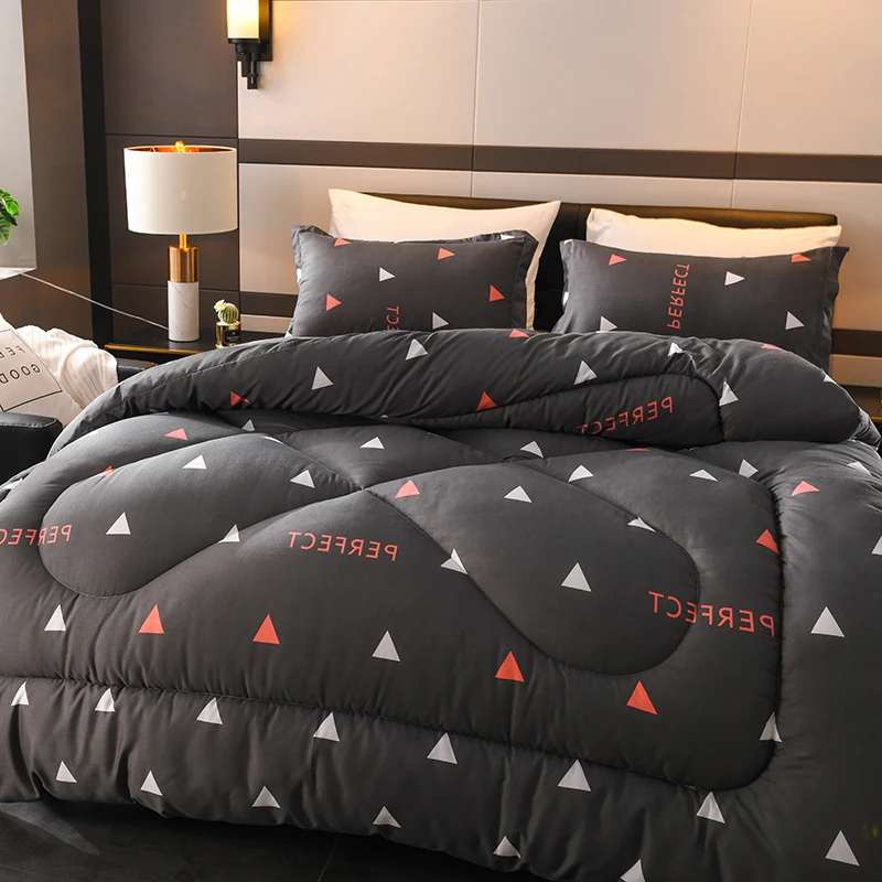 

Thick And Warm Quilt Duvet Home/Hotel Luxury Printed Winter Blanket Quilting Bedding Comforter Twin/king Size Patchwork Quilt