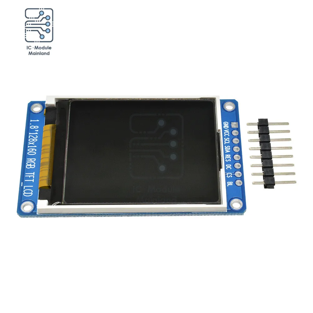 1.8 inch TFT LCD Display Module 128RGBx160 Dots Resolution SPI Serial Interface Module ST7735S Driver for Arduino TFT LCD Screen