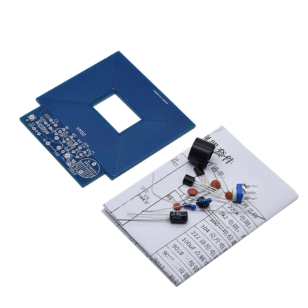 Metal Detector Scanner Unassembled Kit DC 3V-5V Suite Metal Sensor Board Module Electronic DIY Kits PCB Board Buzzer Capacitor