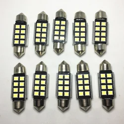 10pcs Festoon 31mm 36mm 39mm 41mm LED CANbus C5W led ERROR FREE 5630 5730 8 smd interior reading white ice blue bulbs dome lamps