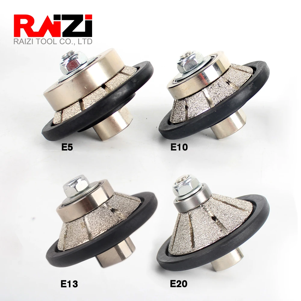 Raizi-Vacuum Brazed Hand Profiler Wheel, Bevel 5-20mm, Diamante Perfil Rebolo para Rebarbadora em Pedra De Mármore De Granito