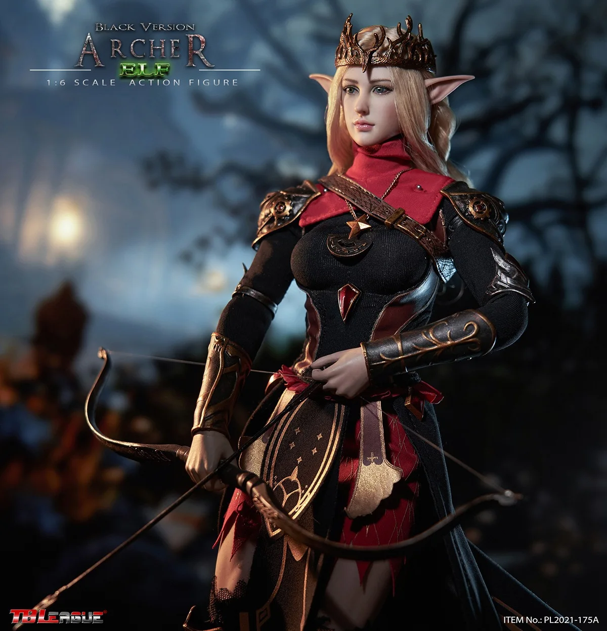 TBLeague PL2021-175A Phicen Seamless Body Female Elf Archer-Black 1/6 FIGURE