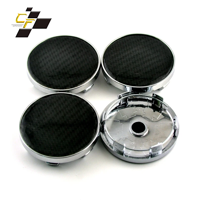 1pc 60mm 55mm Carbon Fiber Emblem Hubcaps Car Wheel Center Cover For Rims Auto Tuning Universal Hub Caps For Alloy Wheels