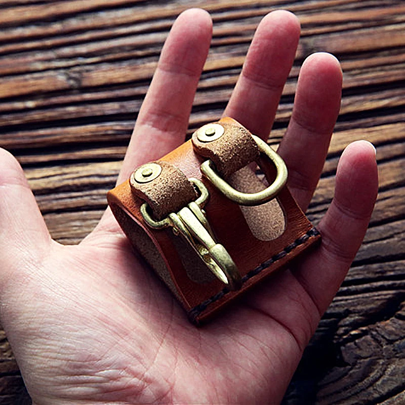 Top cintura in pelle italiana portachiavi uomo in rame portachiavi vita in pelle appesa durevole portachiavi per auto fibbia gioielli miglior regalo